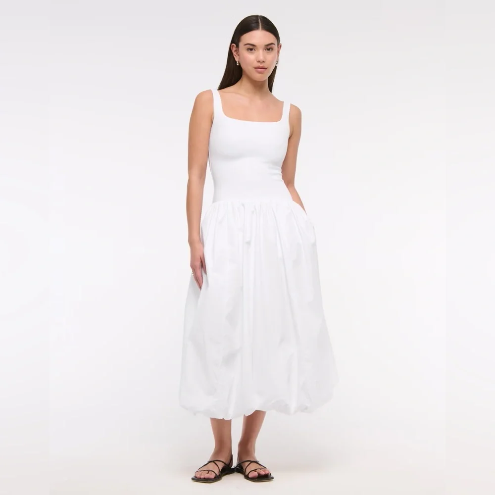 Abercrombie & Fitch White Maxi Dress